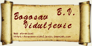 Bogosav Viduljević vizit kartica